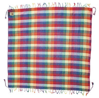 George keffiyeh rainbow by Tahrir Scarf in red, white and blue (full spread)