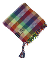 Victoria rainbow keffiyeh by Tahrir Scarf in red, white and blue (shipping fold)